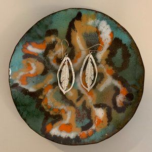 Silver Plated Feather Earrings